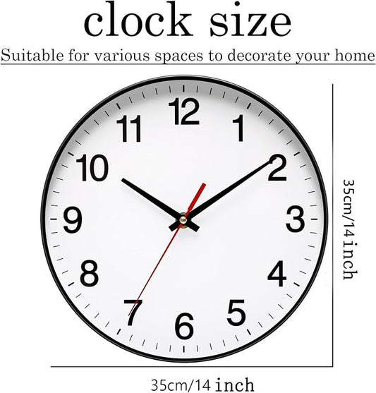 Spinaround Wall Clock, Modern Wall Clocks Battery, Silent Non-Ticking Analog - Image 2