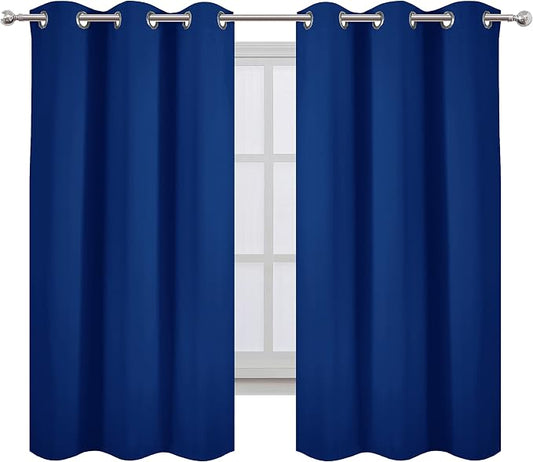 LEMOMO Blackout Curtains 40 x 63 inch/Royal Blue Curtains Set of 2 - Image 2
