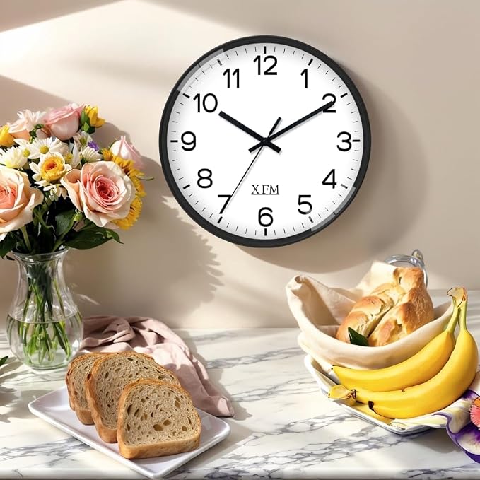 XFM Wall Clock 8 Inch 2 Pieces Modern Small Wall Clocks Battery Operated Silent - Image 7
