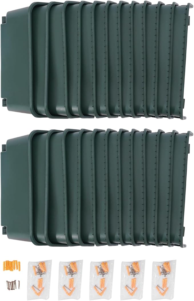 Vertical Wall Planter with 24 Plastic Pots, Wall-Mounted Garden Planter - Image 7
