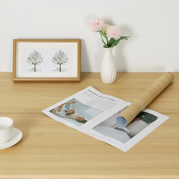 Heroad Peel and Stick Wallpaper Wood Contact Paper Maple Wood Grain Contact - Image 8