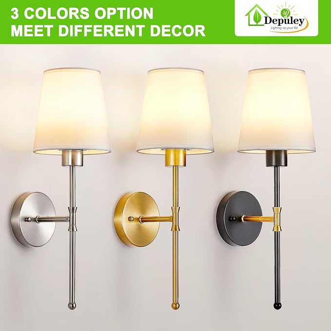 Depuley Battery Operated Wall Sconce: Set of 2 Wireless Wall Lights - Image 8