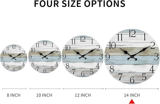 Wall Clock, 14 Inch Wall Clocks Battery Operated Silent Non Ticking, Large - Image 2