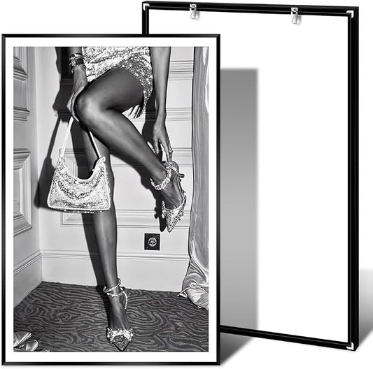 High Fashion Poster Trendy Black and White Wall Art Retro Girl Luxury Feminist - Image 2