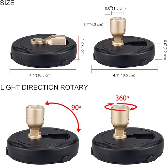 HAMVIDNE LED Spotlight, Battery Powered Picture Lights, Uplighting Indoor - Image 7