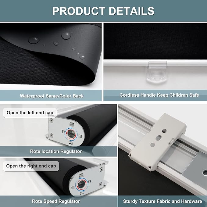 Cordless Roller Shades Blackout Blinds - Image 7