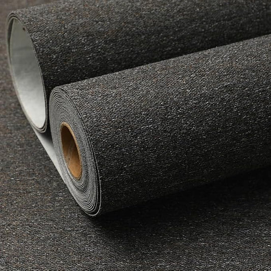 SHUFA Black Brown Cotton-Like Textured Grasscloth Wallpaper Matte Thick Real - Image 2