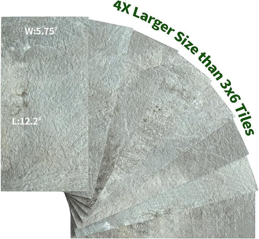 AULIGET 2-Piece Mountain Rock Peel and Stick Backsplash Wall Tiles, Laundry Room - Image 2