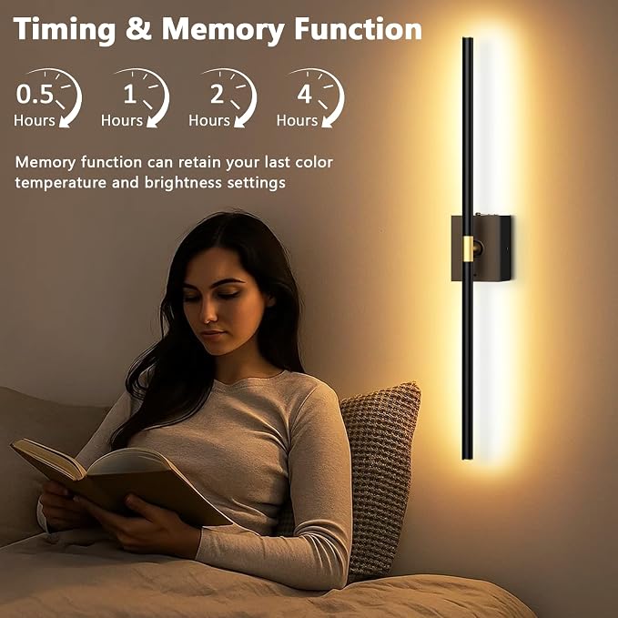 Rechargeable Wall Sconce Set of 2: 10000mAh Battery Operated Wall Sconce - Image 9
