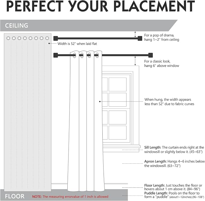 FMFUNCTEX 100% Dark Grey Blackout Curtains - Image 9