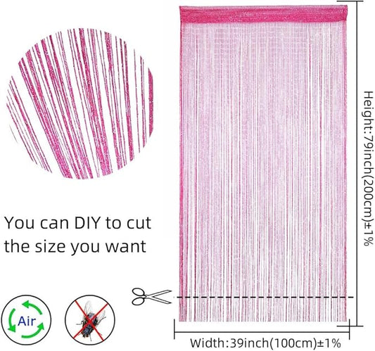 ave split Decorative Door String Curtain Wall Panel Fringe Window Room Divider - Image 2