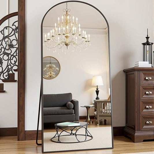 Prywot Arched Full Length Mirror, Modern Full Body Mirrors - Image 2