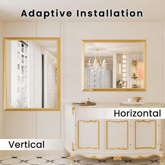Amorho 24x36 Inch Bathroom Mirror, Wall-Mounted Mirrors Perfect - Image 2
