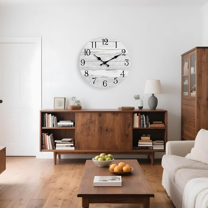 KECYET Wall Clock Battery Operated 16 Inch Large Gray Silent Non Ticking - Image 8