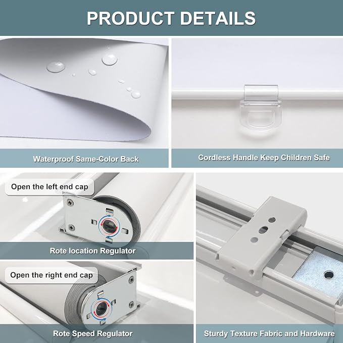 Cordless Roller Shades Blackout Blinds - Image 7