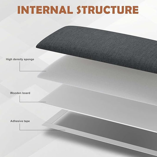 IFNOW Upholstered Wall Mounted Headboard, 3D Soundproof Wall Panels Peel and - Image 2