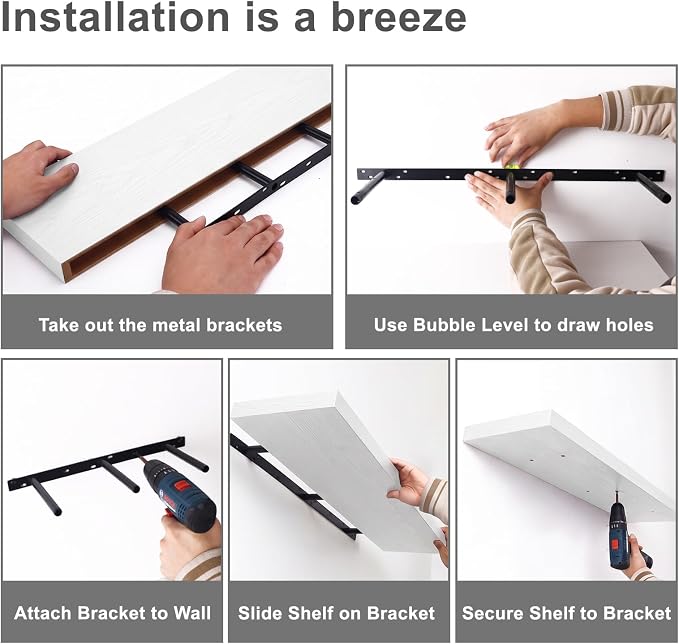Fixwal Floating Shelves for Wall, Bathroom and Kitchen, for Storage, Room Decor - Image 7