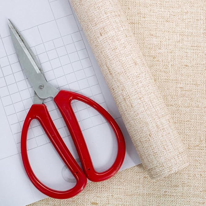 Beige Grasscloth Peel and Stick Wallpaper Textured Contact Paper 15.7inch x - Image 7