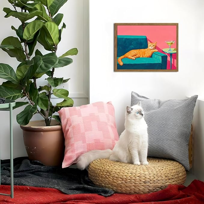 Funny Cat Wall Art Orange Cat - Image 7