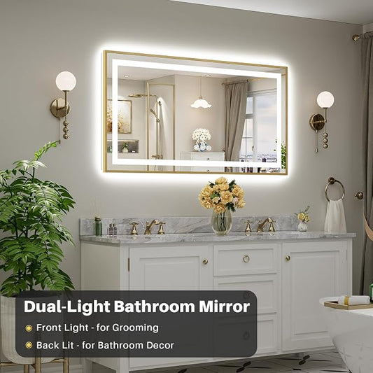 55x30 Inch LED Bathroom Mirror - Image 2