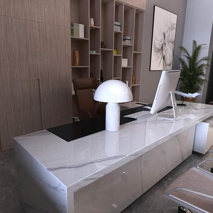 Large White Marble Granite Wallpaper Peel Stick Thicken 48x197inch Waterproof - Image 8