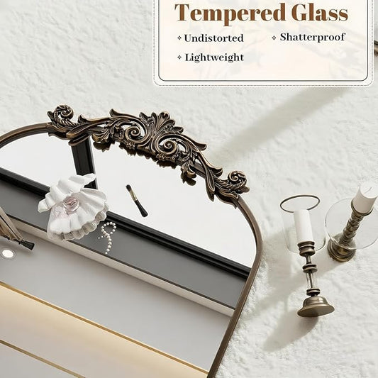 Dewfig Arched Full Length Mirror, Floor Mirror - Image 2