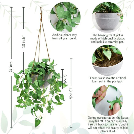 TNNTOPELE Hanging Plant Fake Plants - Image 2
