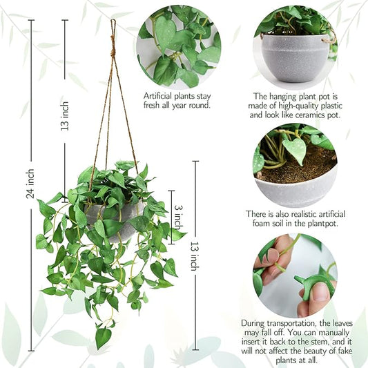 TNNTOPELE Hanging Plant Fake Plants - Image 2