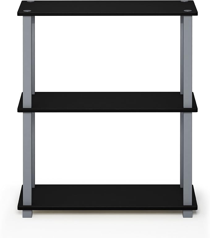 Furinno TURN-S-TUBE Storage Shelves Set of 2, 3-Tier Book Shelf, Corner Shelf - Image 6