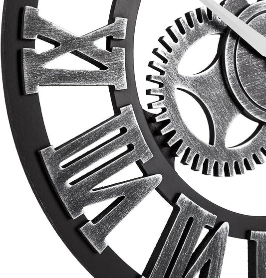 28" Whisper Ticking Silent Wall Clock - Image 2