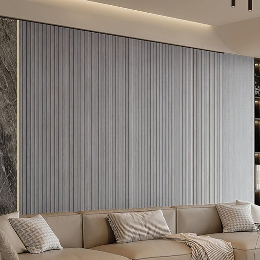 YU LI 3DH Peel and Stick PVC Slat Wall Panel 236"x15.75" Self-Adhesive Thick - Image 2