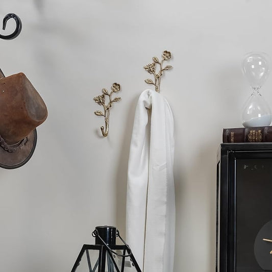 SOFFEE DESIGN 2pcs Metal Dark Gold Coat Hooks - Image 2