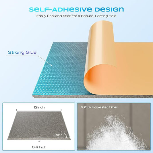12 Pack Self-Adhesive Acoustic Panels, Soundproof Wall Panels - Image 2