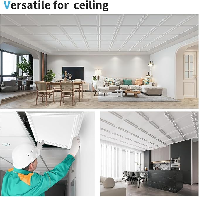 Art3d 36-Pack Drop Relief Ceiling Tiles - Image 8