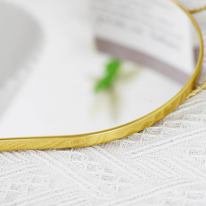 Gold Oval Mirror, Vanity Mirror - Image 8