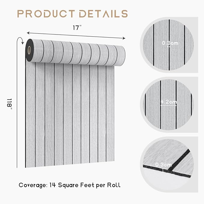 VEELIKE Light Grey Wood Slat Wall Panel Peel and Stick Wood Wall Panels - Image 9