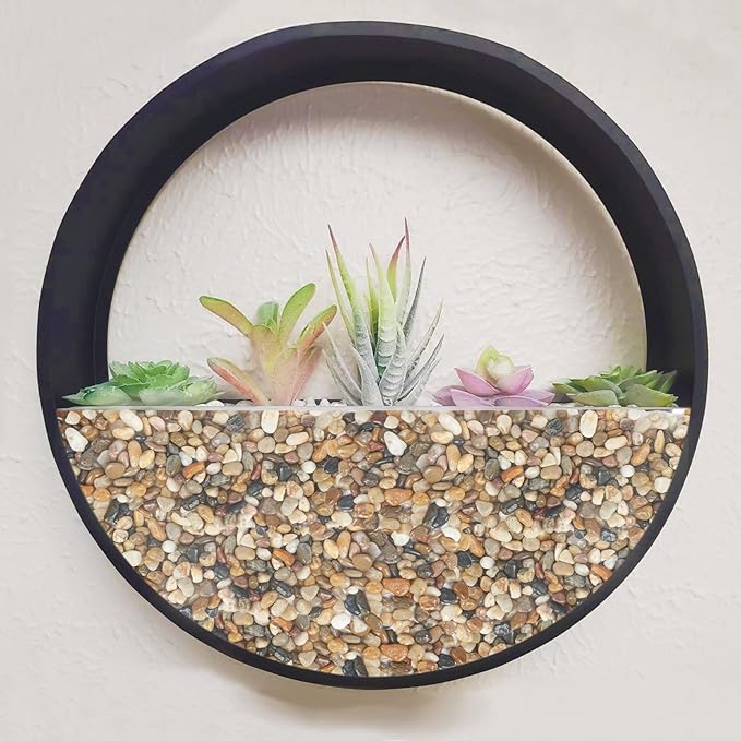 GASPRO 2.5 Pound Pebbles for Indoor Plants, 3/8 Inch Decorative Rocks for Vase, Succulents, Highly Polished, Mixed Color