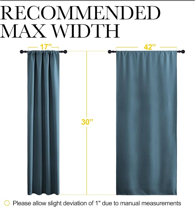 NICETOWN 2 Panels Blackout Curtains, Rod Pocket Thermal Insulated Drapes - Image 6