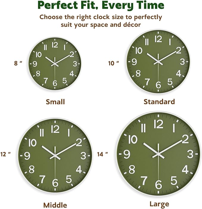 Wall Clock, Battery Operated, Modern Minimalist Design - Image 7