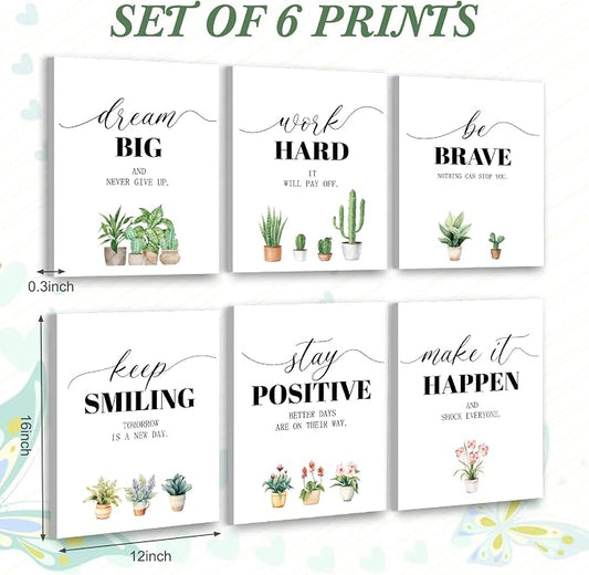 Coume 6 Pack Art Acoustic Panels 12" x 16" Inspirational Self Adhesive - Image 2