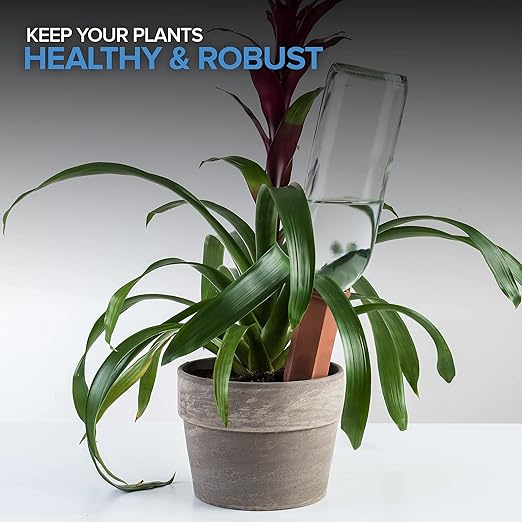 Modern Innovations Ceramic Terracotta Self Watering Spikes (10 Pack) Vacation Automatic Plant Waterer Devices, Indoor/Outdoor Planter Insert, Terra-Cotta Stakes for Potted Plants, Auto-Water System