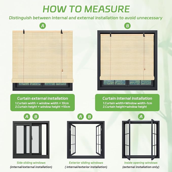 Bamboo Window Blinds, Roll Up Bamboo Blinds - Image 7
