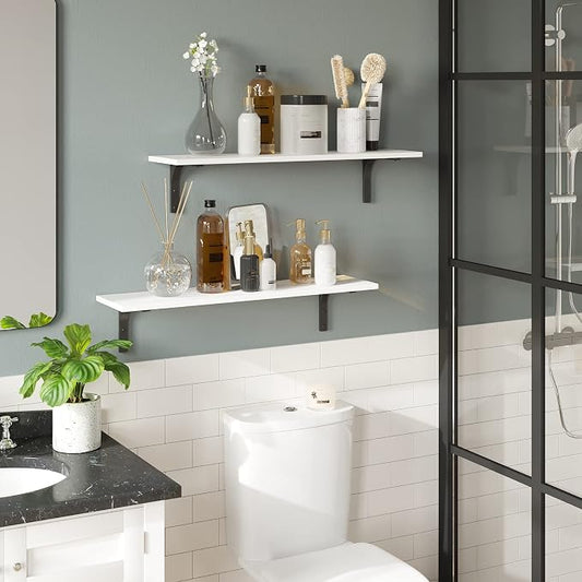 DINZI LVJ Long Wall Shelves, 31.5 x 7.9 x 6.1 Inches, Easy-to-Install, Large - Image 2