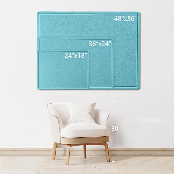 Lightomorrow Bulletin Board, 24 x 18 inches Felt Board Decorative Pin Board - Image 7