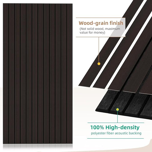 Wood Veneer Sound Panels, 10 Pack 47.2”x23.6” Wall Panels, Decorative Acoustic - Image 2