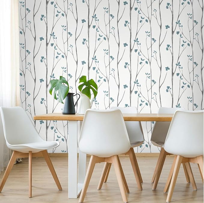 Timeet Peel and Stick Wallpaper Floral Wallpaper Boho Floral Contact Paper - Image 8