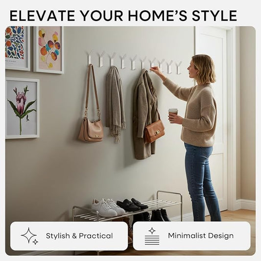 Homeforia Wall Coat Hook Rack - Image 2