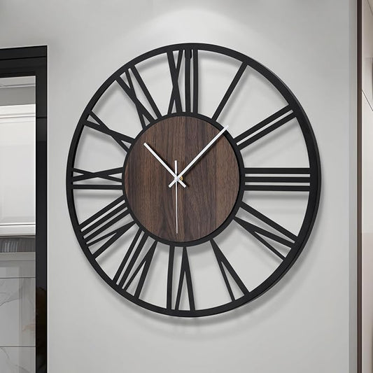 LEIKE Extra Large Wall Clocks, Silent Little Ticking, Battery Operated Vintage - Image 2