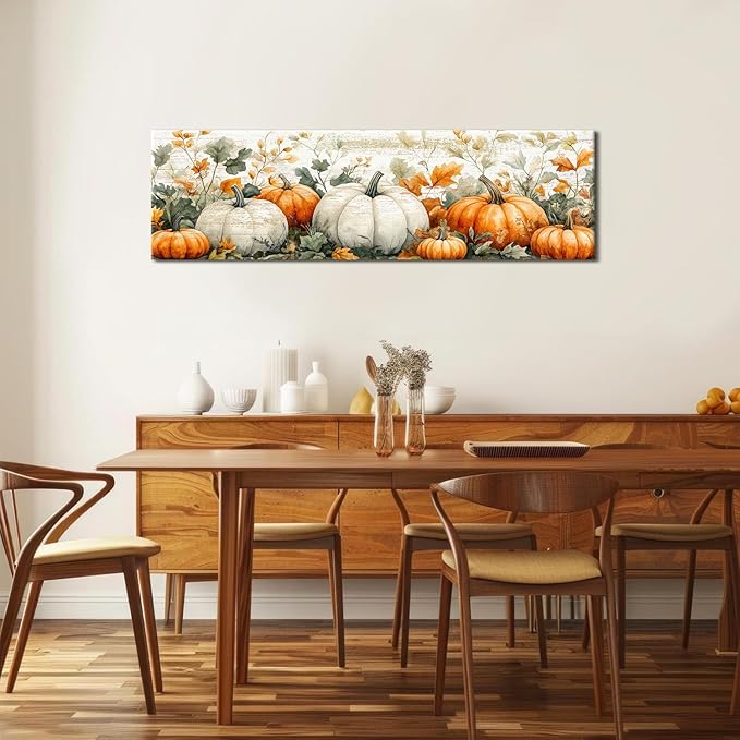 Pumpkin Canvas Wall Art Fall Picture Botanical Wall Decor - Image 6