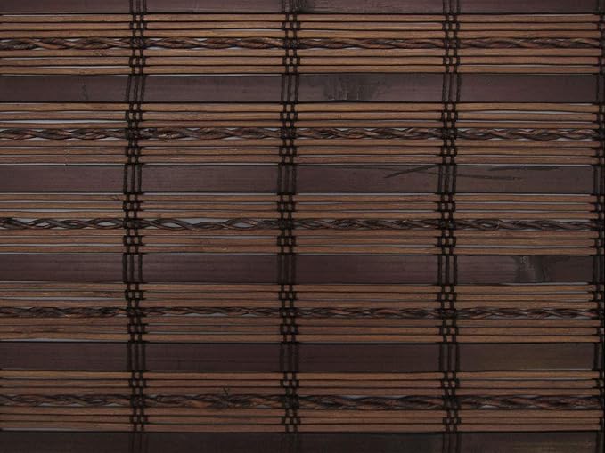 Cordless Woven Wood Roman Shades, 27W x 60H, Sarasota Cocoa, Sizes 20-72 Wide - Image 7